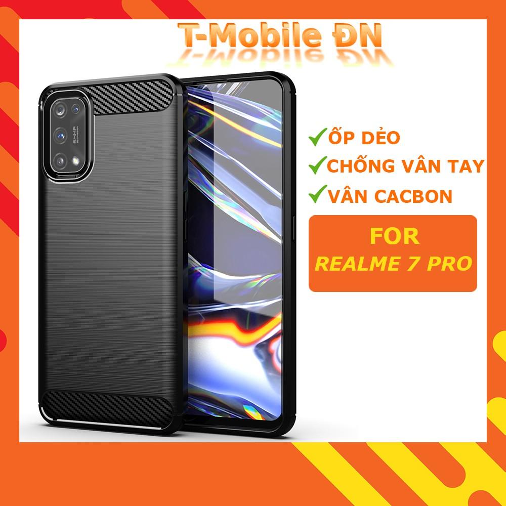 Ốp lưng cho Realme 7 7i 7 Pro C17 8 8 Pro Q2 Pro dẻo carbon phay xước chống sốc chống vân tay