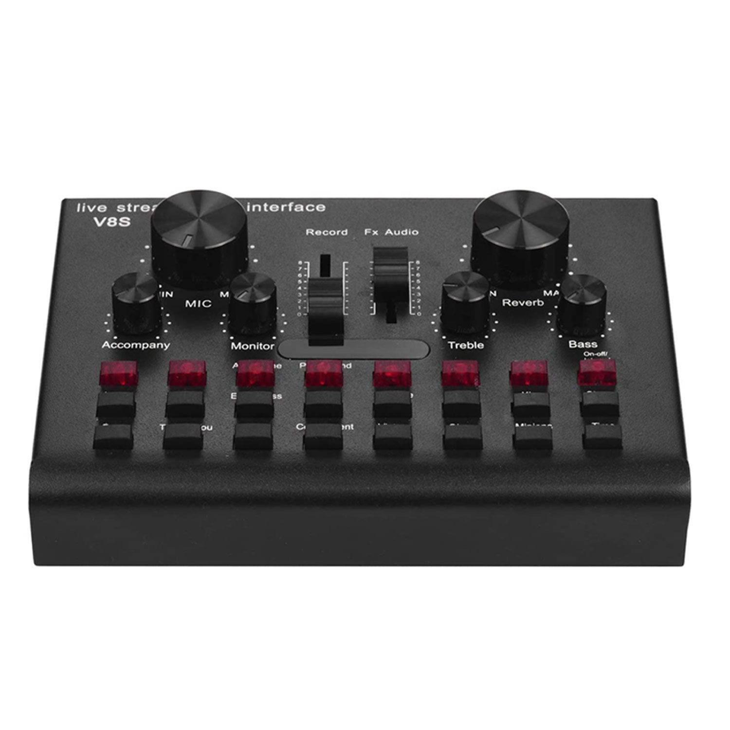 Sound Card Thu Âm Thanh, Livestream, Hát Karaoke Cuvave V8S - Bluetooth Pin Sạc USB Audio Interface Soundcard Auto Tune Hàng Chính Hãng - Kèm Móng Gẩy DreamMaker