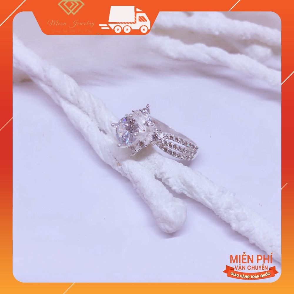 NHẪN NỮ BẠC TA - NHẪN ĐÁ CAO HÀNG ĐẸP, ĐƯỜNG KÍNH 1.7CM