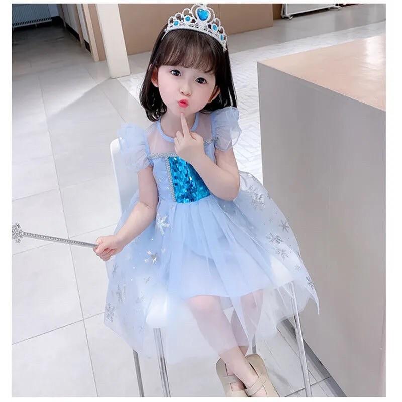 Váy Elsa cho bé gái/ Váy công chúa cho bé gái/ Váy xinh cho bé