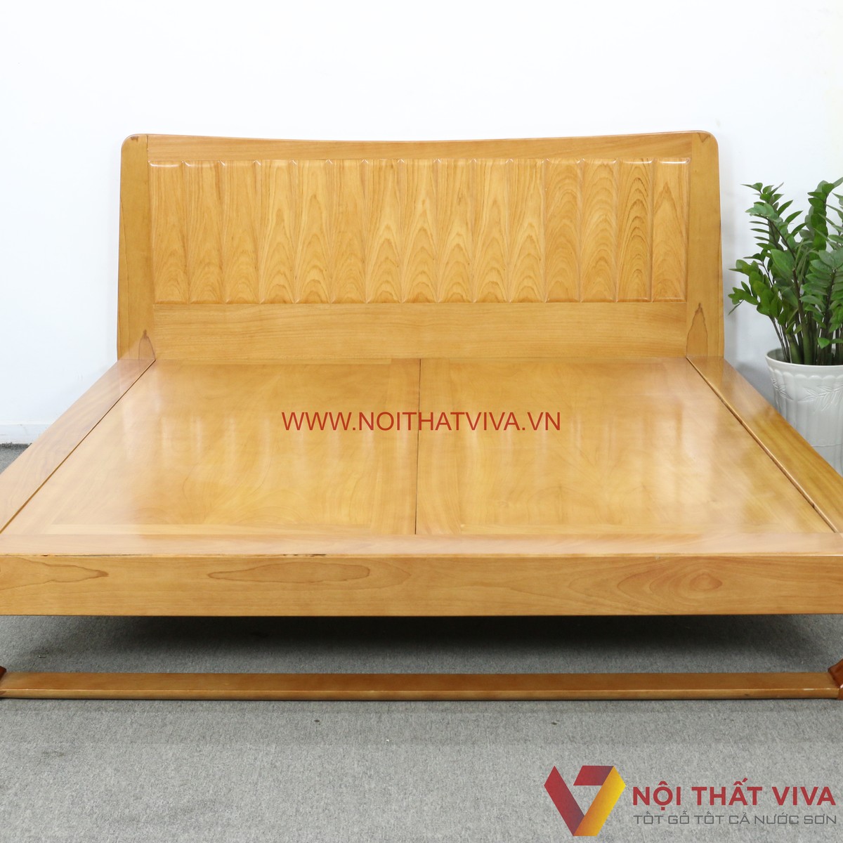 Giường Gỗ Gõ Đỏ Hiện Đại Chân Quỳ Kiểu Nhật Sang Trọng Đẳng Cấp