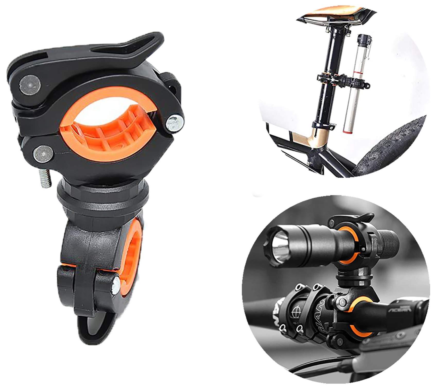 Phụ kiện chiếu sáng xe đạp, hỗ trợ ánh sáng xe đạp, hỗ trợ ánh sáng quay 360 ° - Cài đặt clip tay cầm phổ quát. Bike nhíp pocket đèn clip của tay lái.