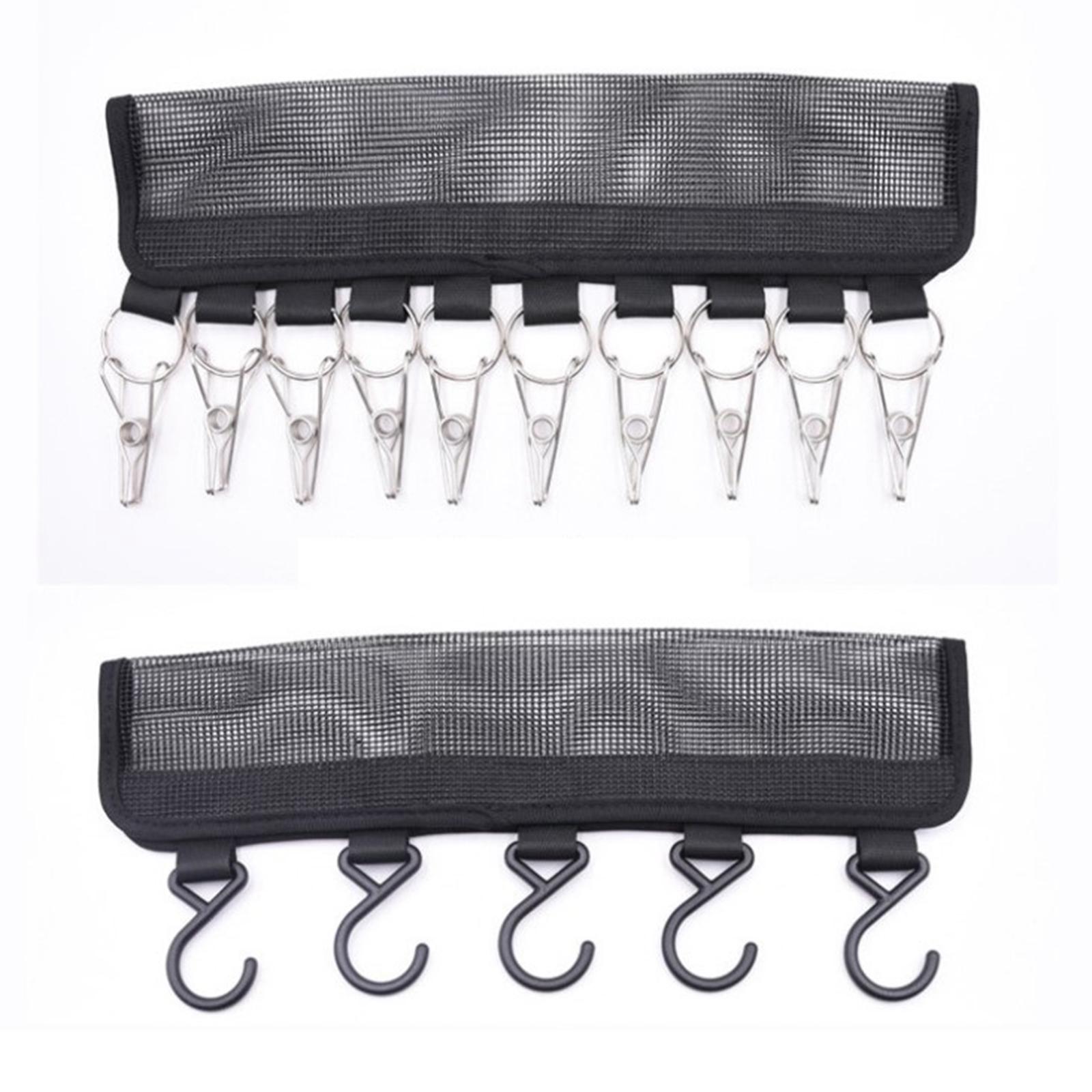 Foldable Clip Hangers, Underwear Hanger with Clips/Hooks, Plastic Laundry Clip and Drip Drying Hanger for Socks, Bras, Lingerie, Clothes
