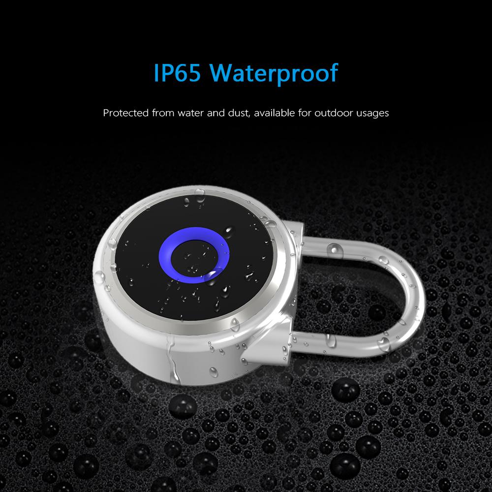 Ổ khóa vân tay BT Khóa với APP & Vân tay lưu trữ 20 nhóm vân tay, có thể sạc lại