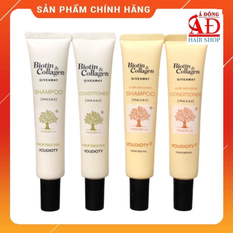 BỘ DẦU GỘI XẢ MINI BIOTIN COLLAGEN VOUDIOTY PASIORI TM GIVEAWAY 30ML*2