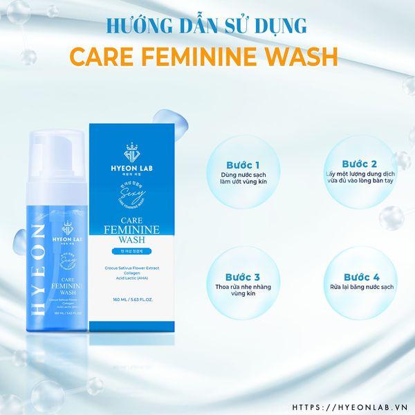 Dung Dịch vệ sinh Care Feminine Wash | Hyeon Lab| cô bé HỒNG-THƠM-KHÍT, Vệ sinh, chống viêm, kháng khuẩn, duy trì độ ẩm