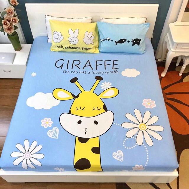 Bộ ga gối cotton 3 món hình siêu ngộ nghĩnh