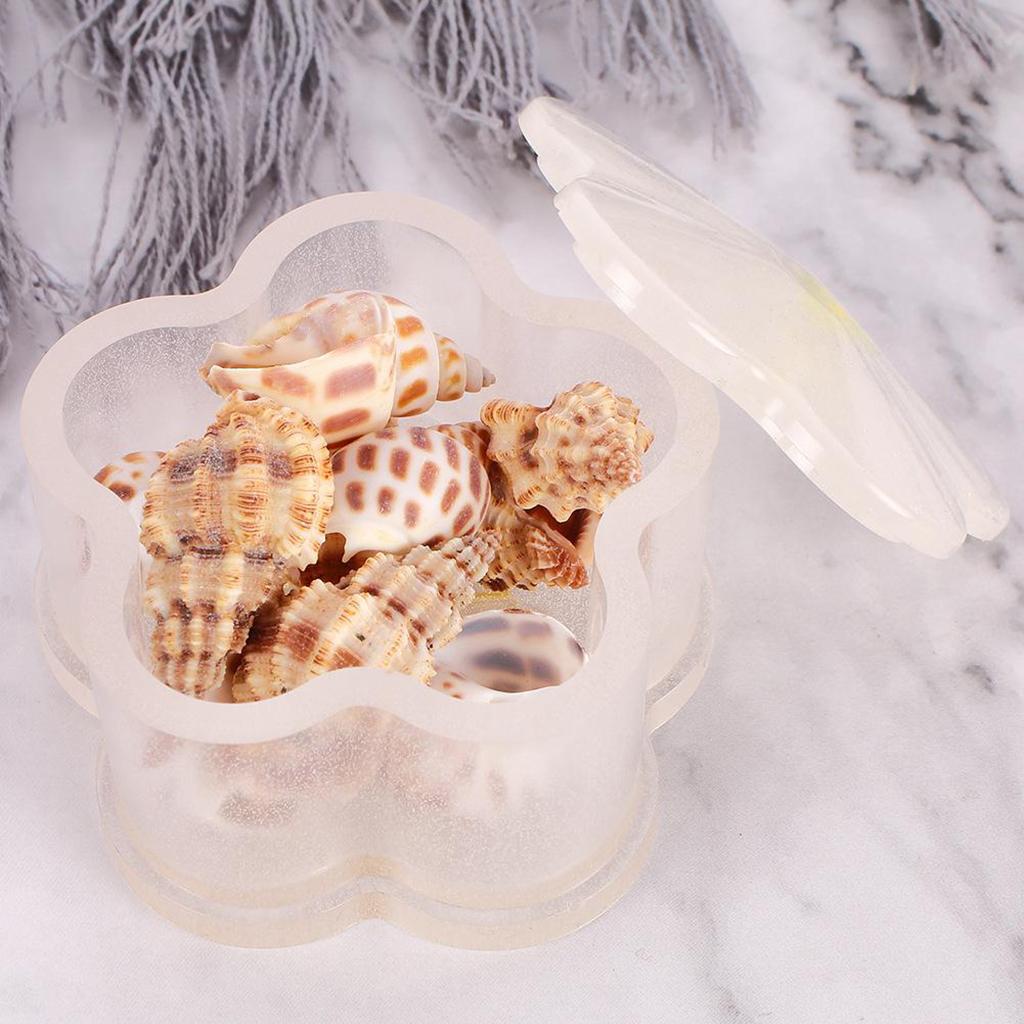 2x Clear Resin Molds Box DIY Square Jewelry Storage Trinket Box Craft Mould