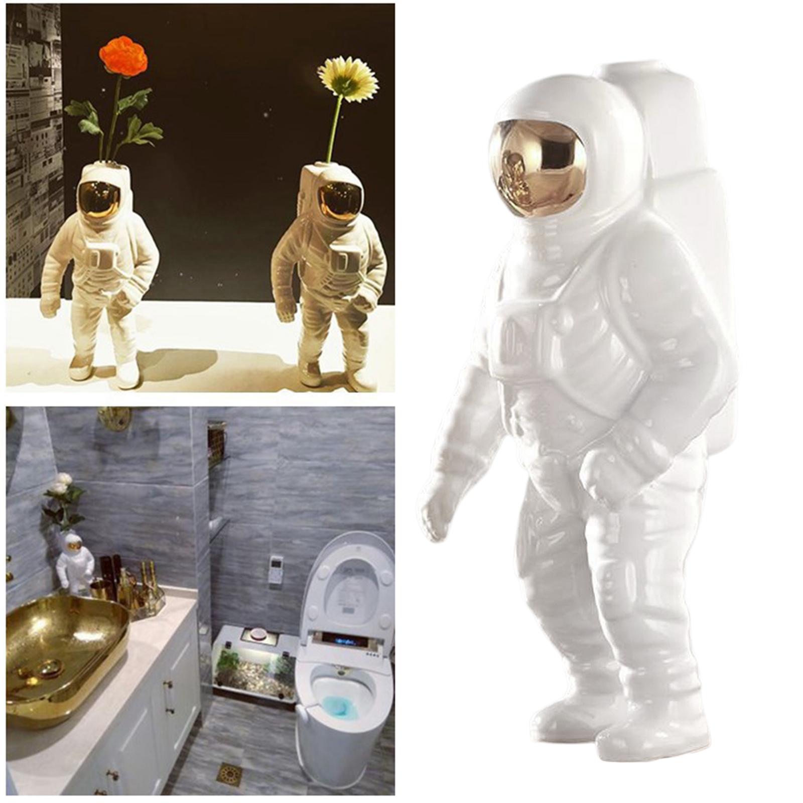 Astronaut Model Figure Ceramic Cosmonaut Statue Space Man Sculpture Fashion Creative Office Home Desktop Decor Art Ornaments