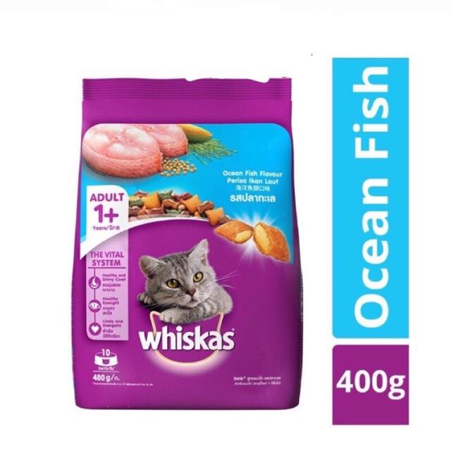 THỨC ĂN MÈO WHISKAS 400GR VỊ CÁ BIỂN