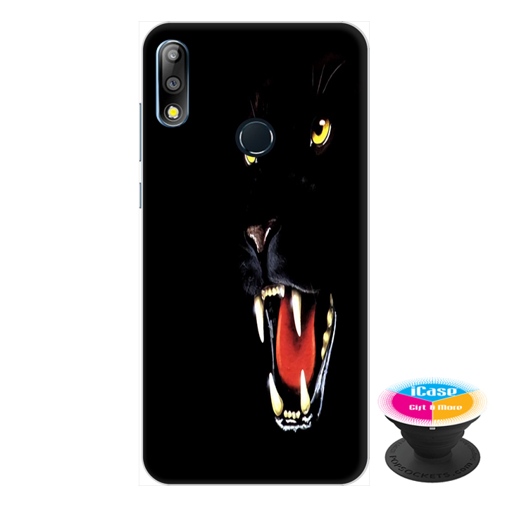 Ốp lưng điện thoại Asus Zenfone Max Pro M2 hình Gấu Đen tặng kèm giá đỡ điện thoại iCase xinh xắn - Hàng chính hãng