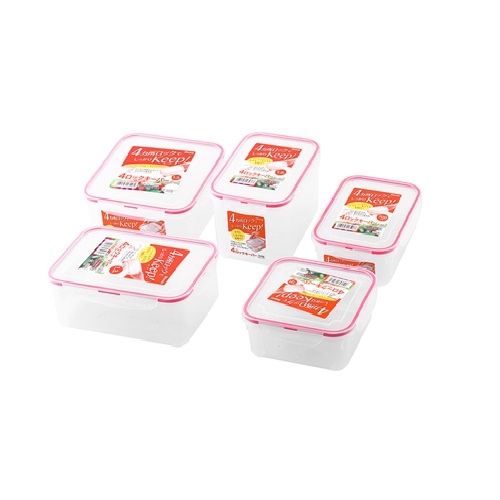 Combo 2 hộp nhựa trong đựng thực phẩm - Hàng nội địa Nhật Bản