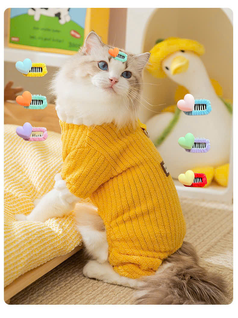 NƠ KẸP TÓC BUỘC TÓC CÀI TÓC TRÁI TIM THỜI TRANG DỄ THƯƠNG MÃ 36 CHO THÚ CƯNG CHÓ MÈO