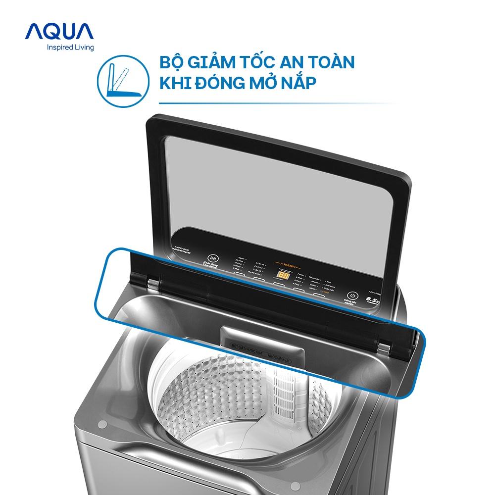 Máy giặt cửa trên Aqua 8.5kg AQW-FR85GT.S - Hàng chính hãng - Chỉ giao HCM, Hà Nội, Đà Nẵng, Hải Phòng, Bình Dương, Đồng Nai, Cần Thơ