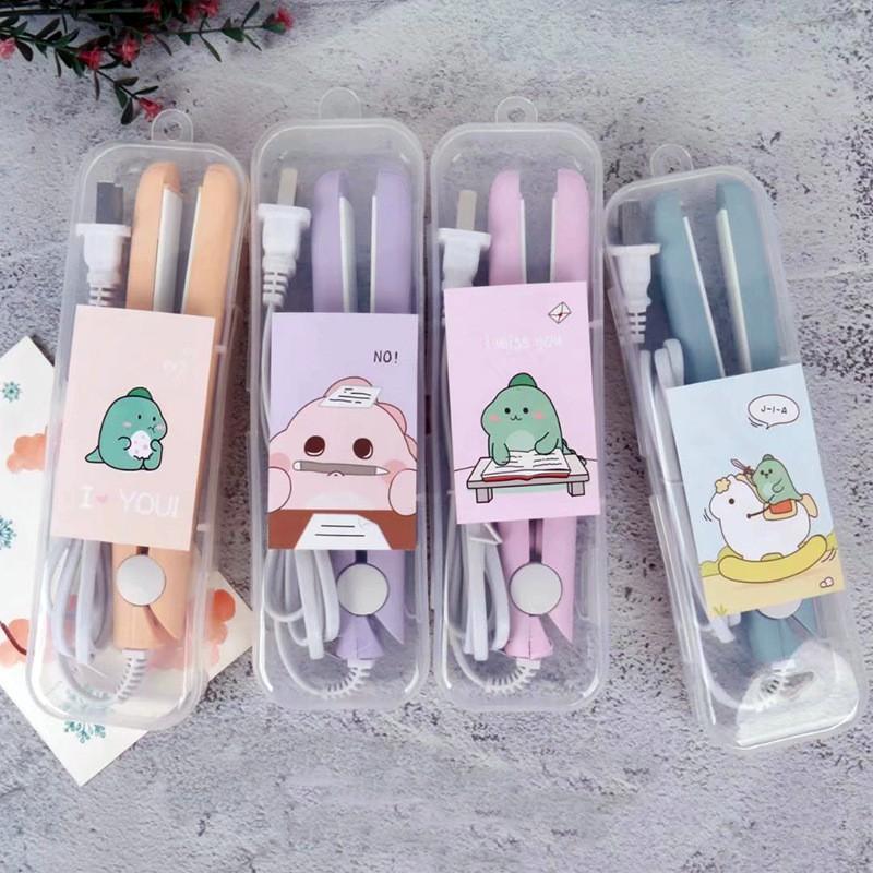 Máy duỗi tóc kẹp thẳng tóc MINI gấu thỏ vịt Line xinh xắn cute