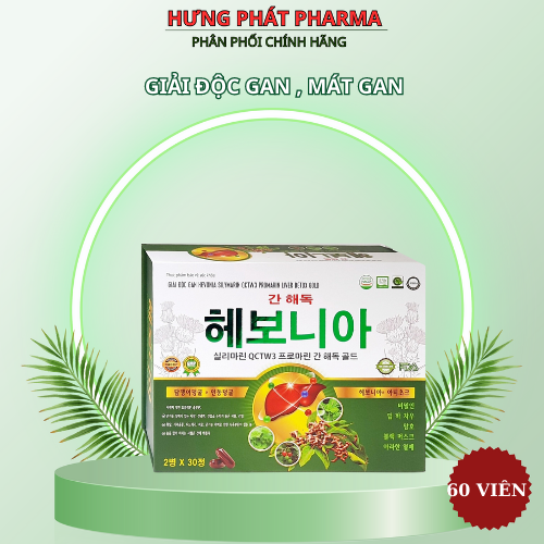 Viên uống giải độc gan Hàn Quốc giúp thanh nhiệt tăng chức năng gan , mát gan – hộp 60 viên