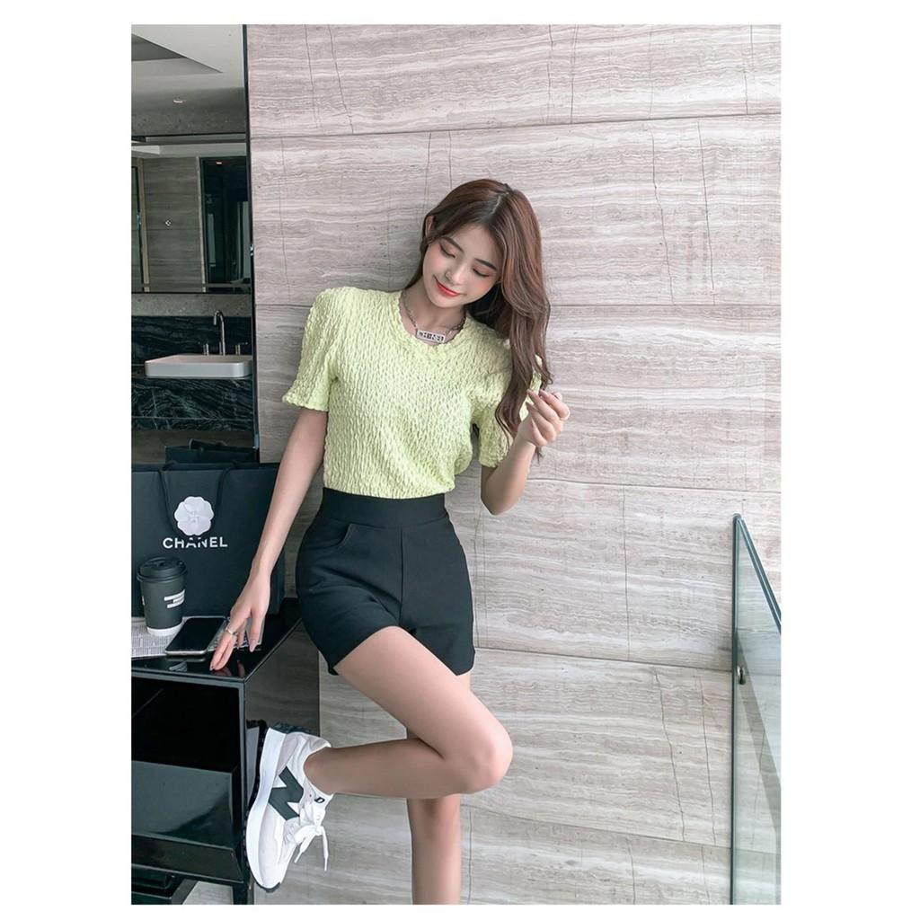 Quần Short Nữ Cạp Cao 7cm Chất Poly Siêu Mát Big Size 70kg Cao Cấp