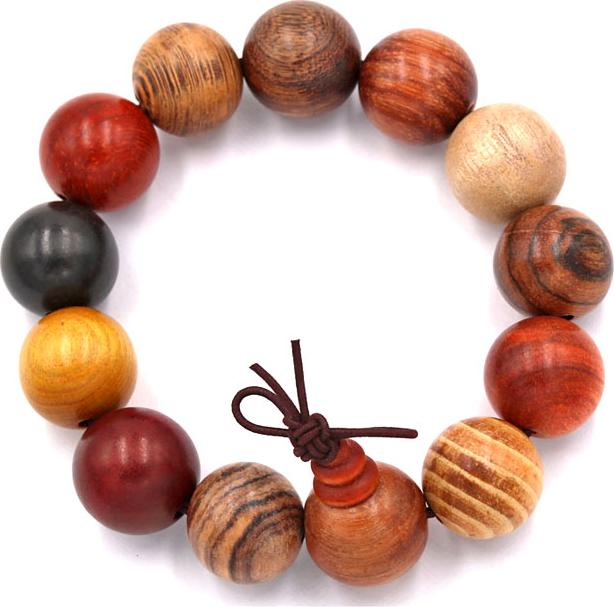 Vòng tay chuỗi hạt gỗ Đàn hương 8 màu 18 ly