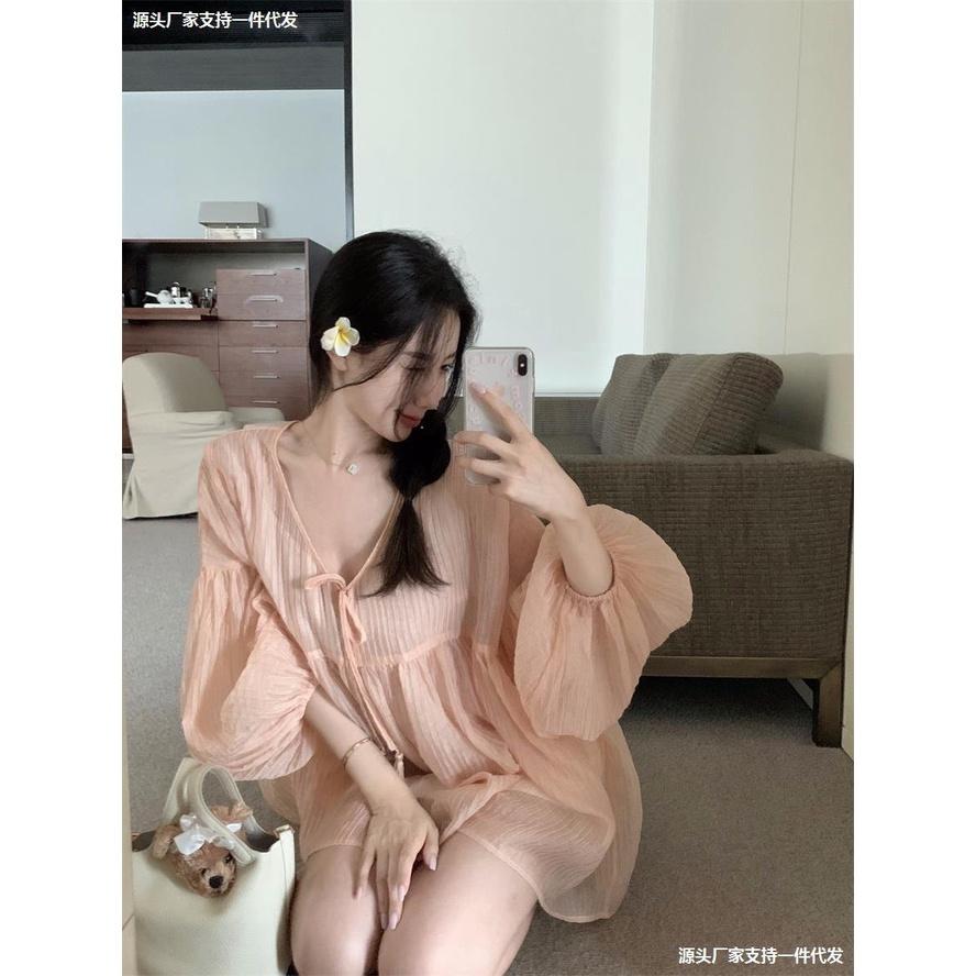 Áo voan tơ babydoll kèm áo 2 dây