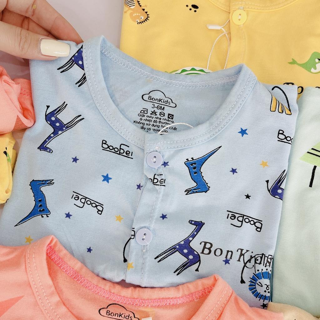 Bộ cộc tay vải thun lạnh cao cấp cho bé sơ sinh 3-11kg, cài cúc giữa tiện lợi, siêu mềm mát, thấm hút mồ hôi - BO89
