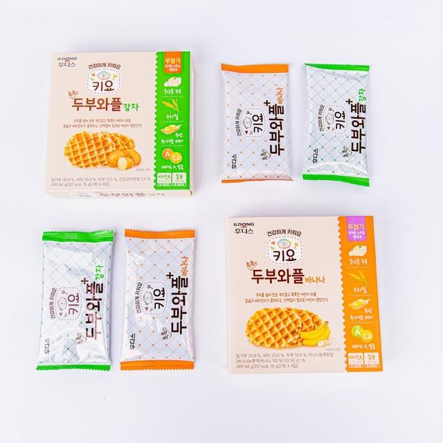 Bánh Waffles ăn dặm đậu hũ non Ildong Hàn Quốc vị Khoai tây dành cho bé từ 7M+