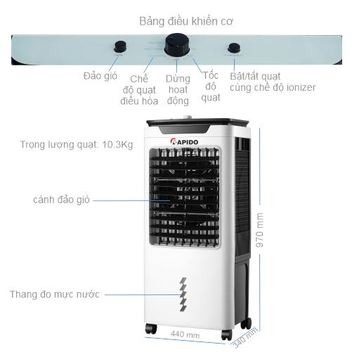 Quạt Điều Hoà Không Khí Rapido 6000M - Hàng chính hãng