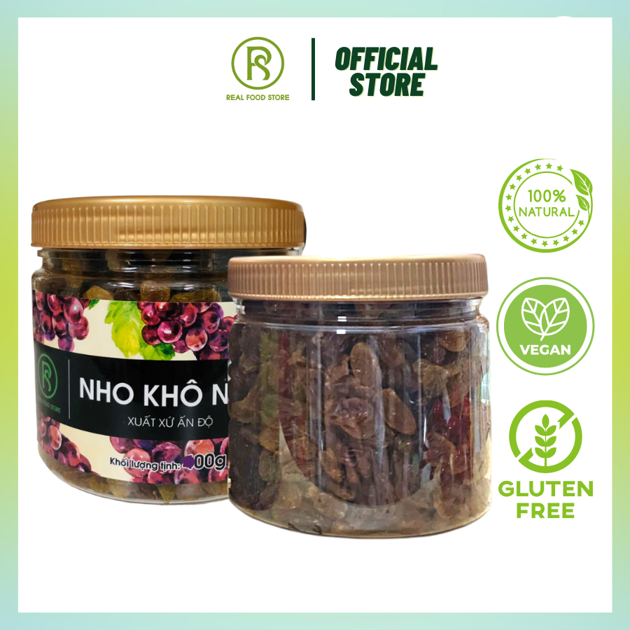 Nho Khô Nâu Real Food /Brown Raisin (2kg/1kg/700g/500g/350g)