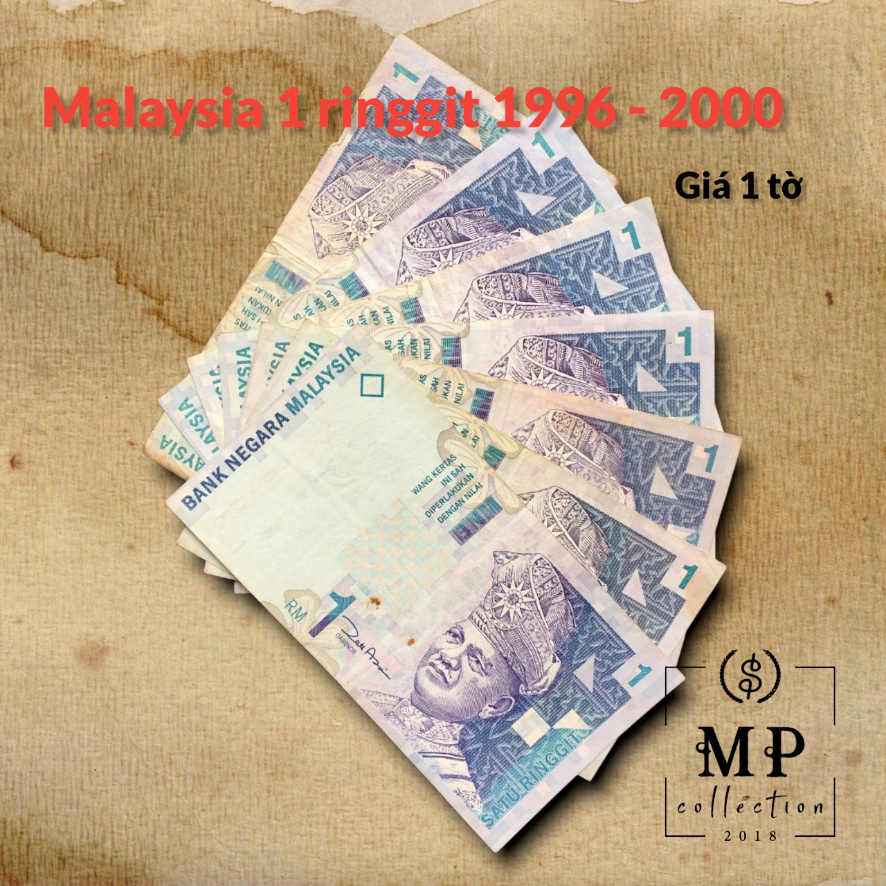 Tiền xưa Malaysia 1 ringgit 1996 2000 chất lượng đã qua sử dụng.