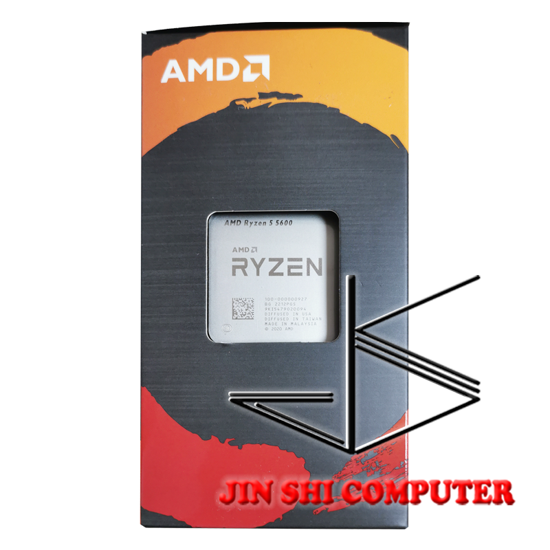 Mới AMD Ryzen 5 5600 R5 5600 3.5 GHz 6 Nhân 12 Luồng 7NM 65W L3=32M 100-000000927 Ổ Cắm AM4 Có Quạt