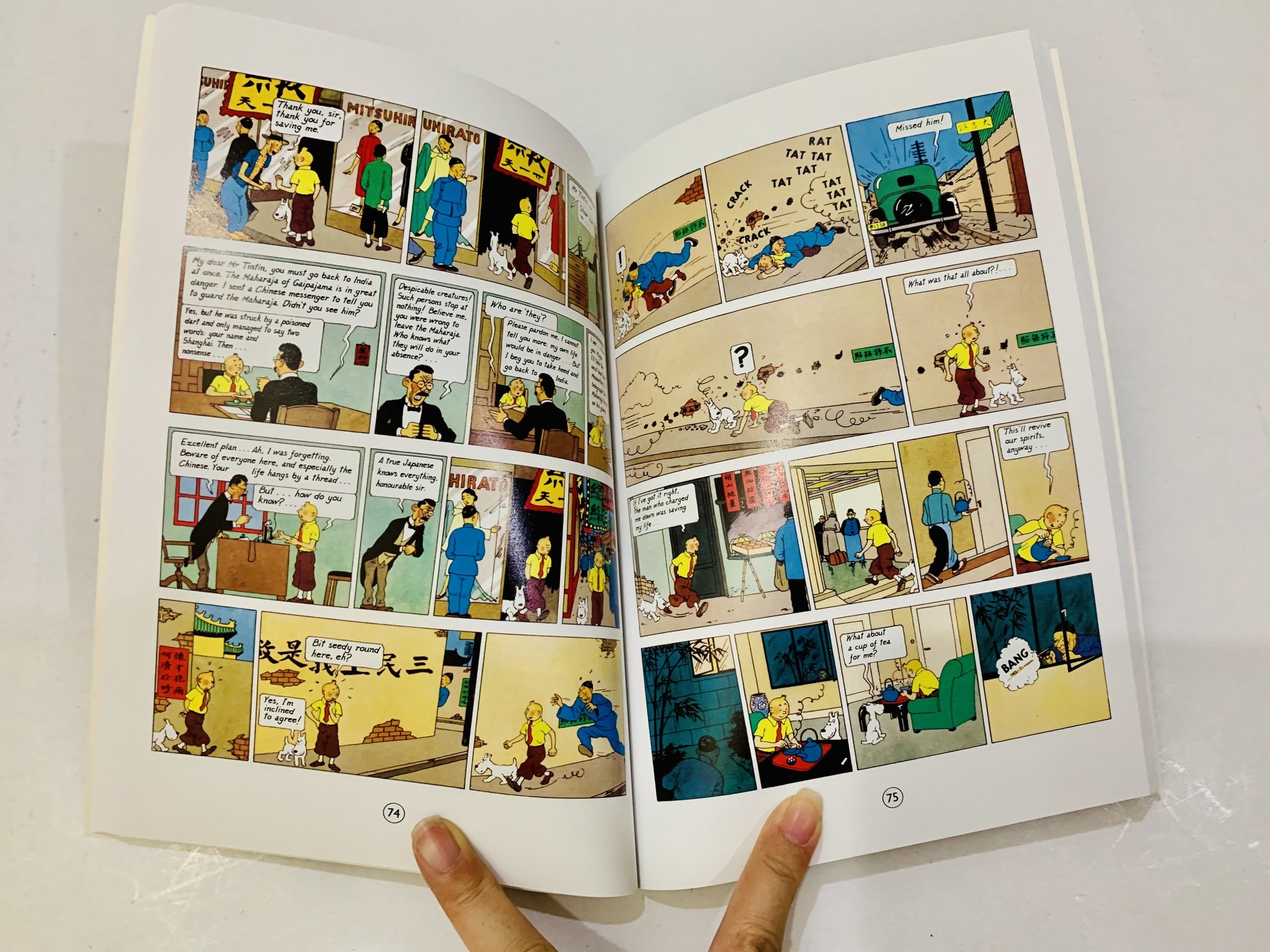 Tintin bộ 8q nhập màu bìa cứng box set