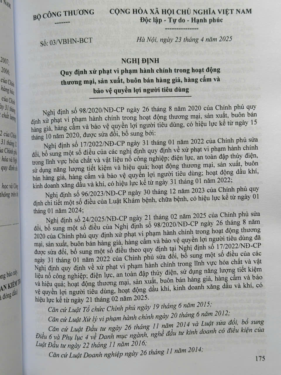 Sách Luật Chất Lượng Sản Phẩm, Hàng Hóa sửa đổi, bổ sung năm 2025 (V2615T)