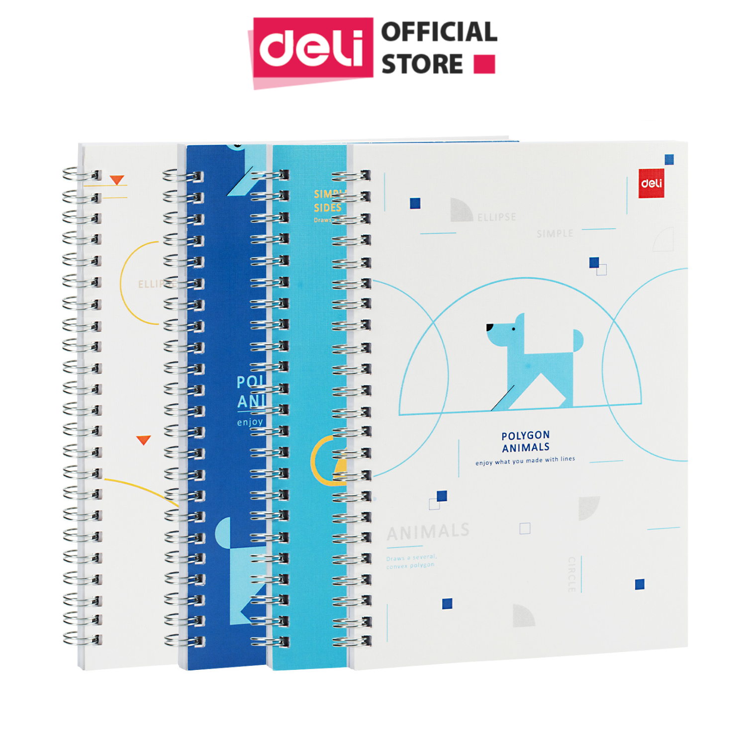 Sổ Tay Ghi Chép Lò Xo Kẻ Ngang A5 Gáy Xoắn 120 Trang Deli – Phù Hợp Làm Sổ Kế Hoach Planner, Viết Nhật Kí, Tập Vở Học Sinh Sổ Tay Văn Phòng – Màu Ngẫu Nhiên – LA560 ELA560 LPA560 – Animal – N04