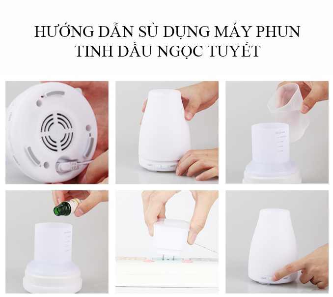 Máy khuếch tán tinh dầu trụ trơn 120ml