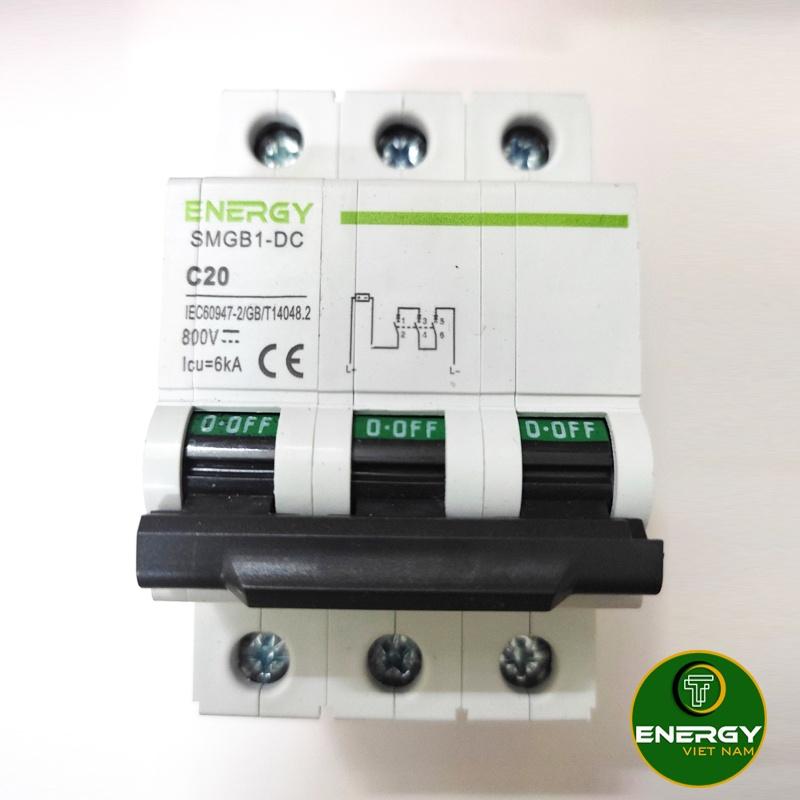 Aptomat 3P DC 800VDC MCB - Thiết Bị Điện Năng Lượng Mặt Trời - Thiết Bị Điện Solar DC 800VDC