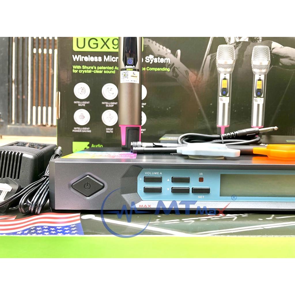 Micro không dây Shu.re UGX999 - Mic karaoke gia đình, sân khấu - Độ nhạy cao, bắt sóng xa, chống hú rít - Thiết kế sang