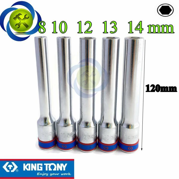 Bộ tuýp 1/2 loại dài 120mm Kingtony 4255 có 5 cái 08-10-12-13-14mm