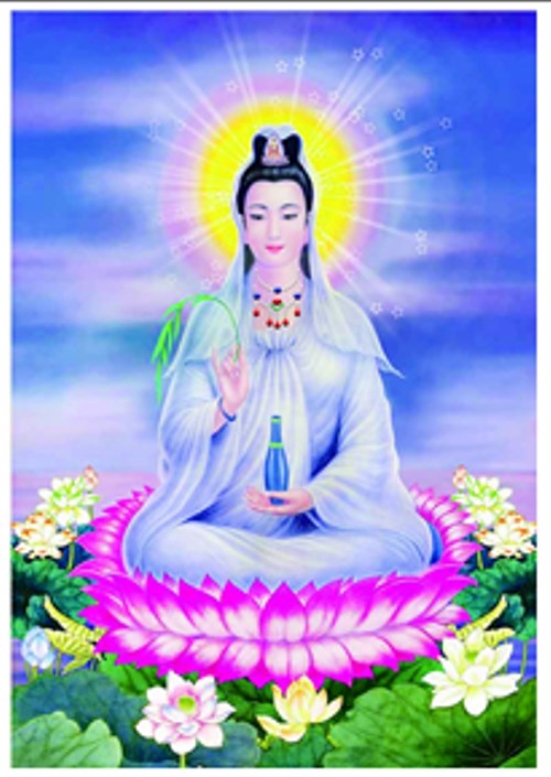 Tranh đính đá quán thế âm bồ tát VS152 - 72 x 53 cm - chưa đính