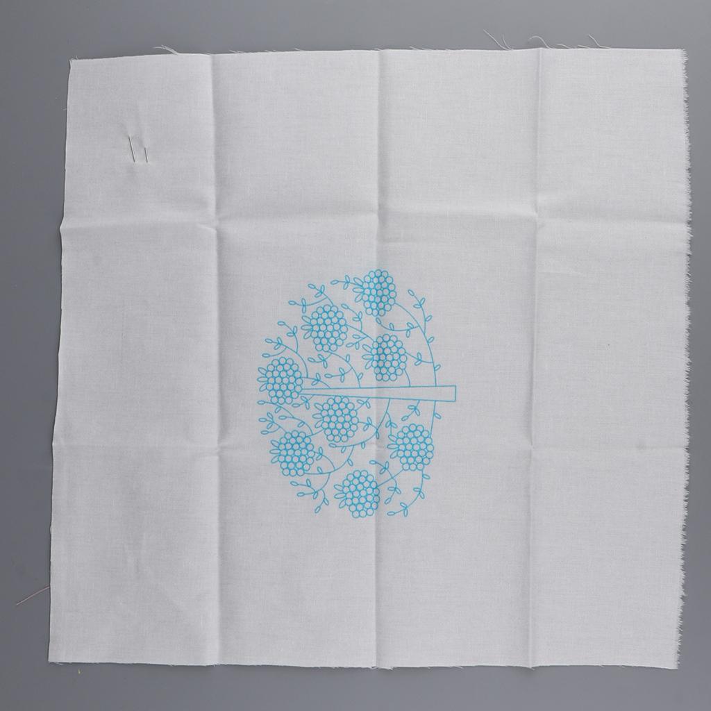 Cross Stitch Stamped Embroidery Kit with Embroidery Hoop - Flower