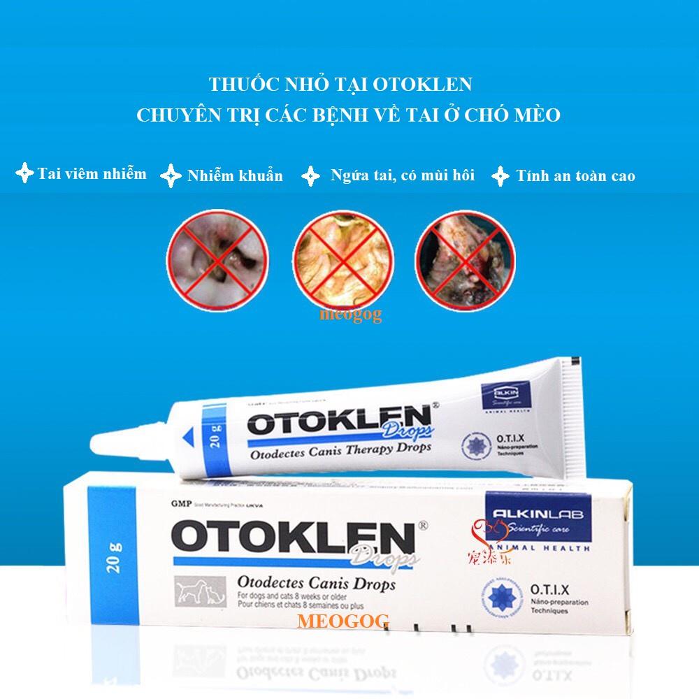 Sản phẩm nhỏ Tai Otoklen Alkin dùng cho chó mèo rận , viêm , bẩn ở tai - phụ kiện thú cưng