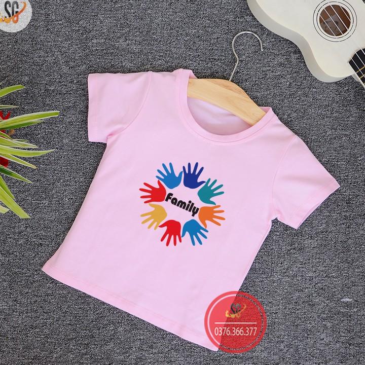 Áo thun trẻ em FAMILY - Thun Cotton thoải mái - Nhiều màu TEGD303