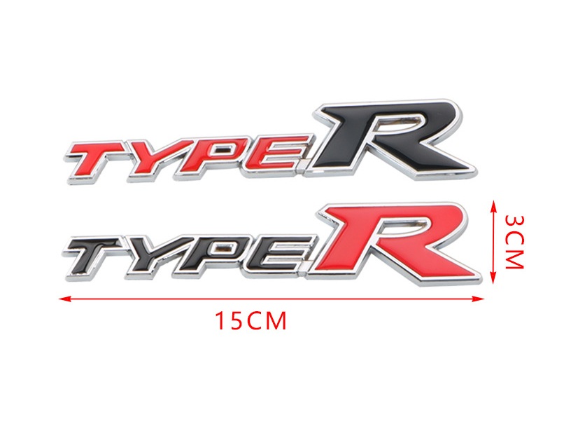 Tem chữ logo Type R dán trang trí xe ô tô