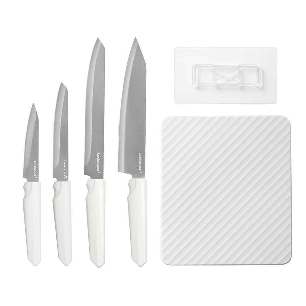 Bộ Dao Nhà Bếp 5 Món LocknLock Wall Mounted Knife Set CKK307S5 Có Hộp Đựng, Hàng Chính Hãng - JoyMall
