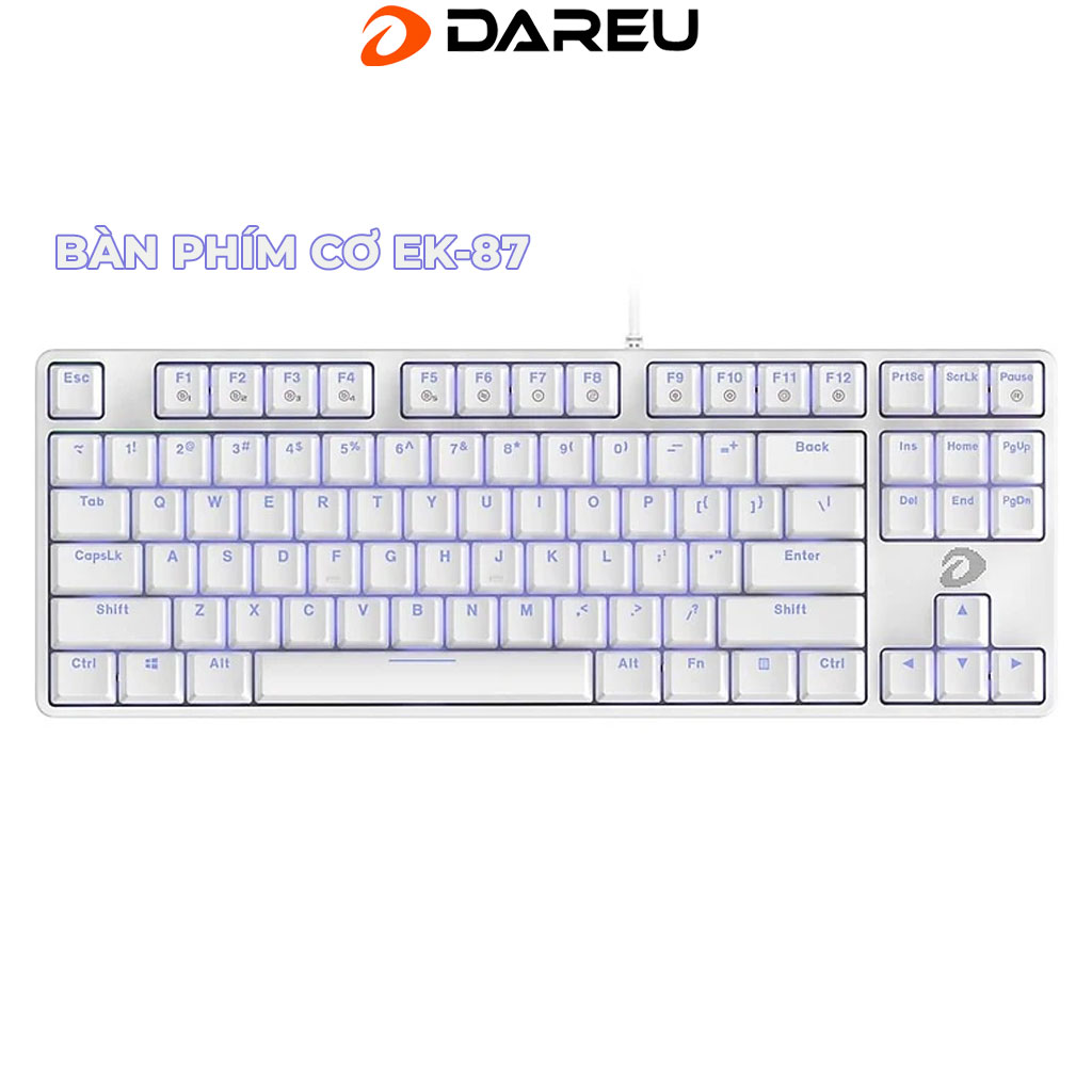 Bàn phím cơ DAREU EK87 PINK / WHITE / BLACK Gaming - Hàng Chính Hãng