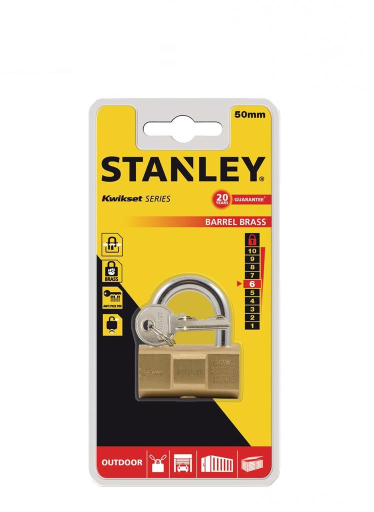 Ổ KHÓA ĐỒNG THAU BARREL PADLOCK STANLEY S742-046, S742-047 -HÀNG CHÍNH HÃNG