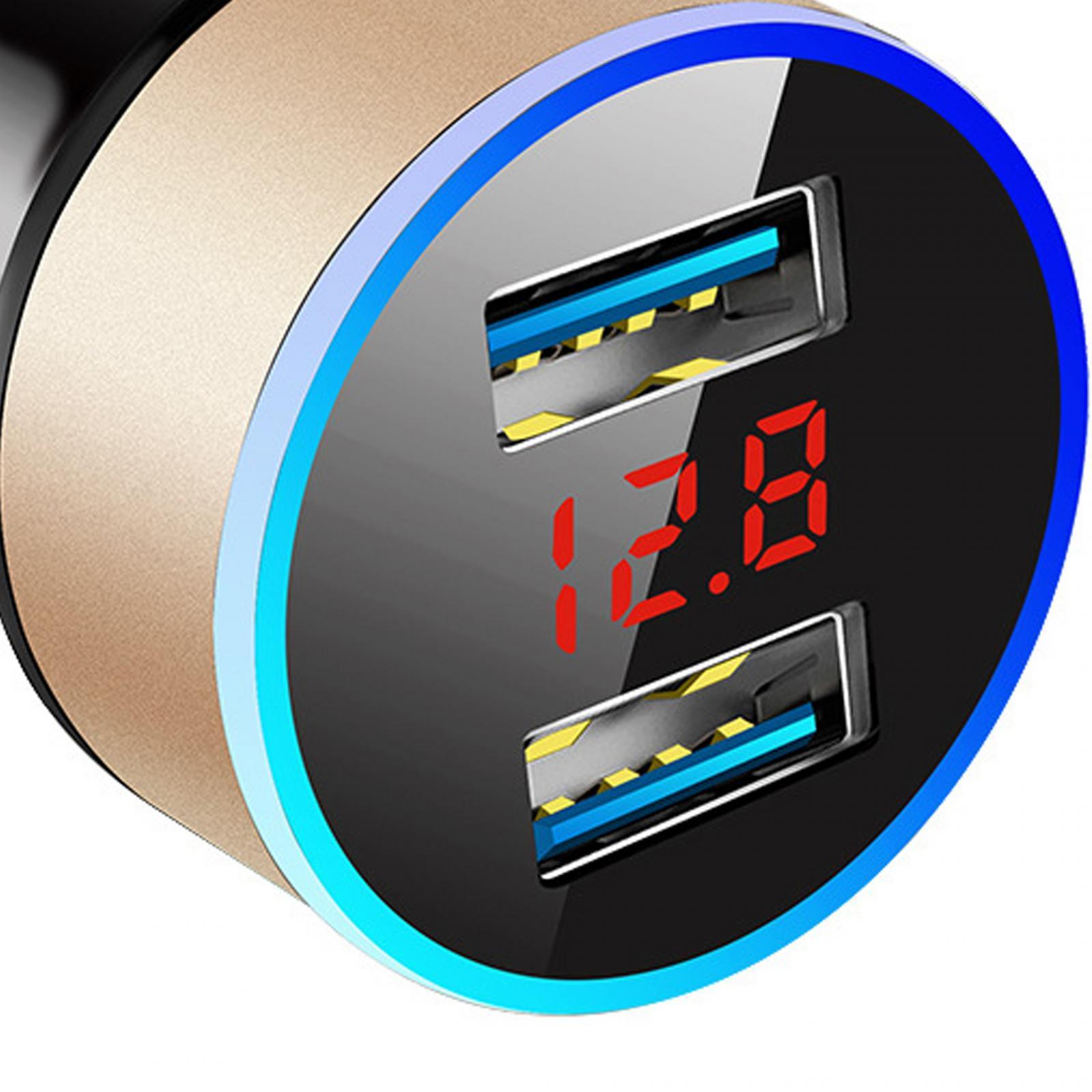 Car Charger with Voltage Dual Ports for Smartphones MP3 Cameras