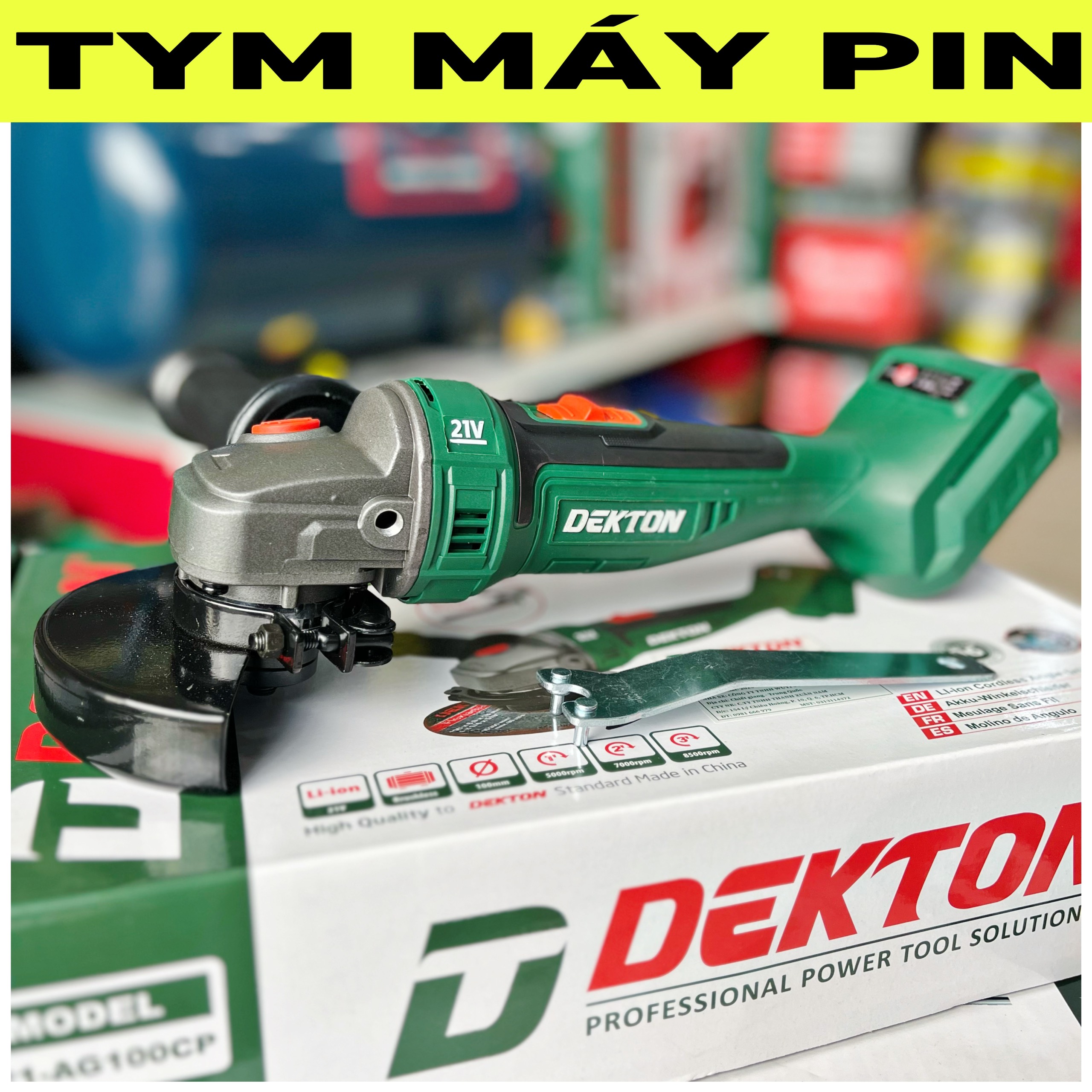 Máy mài góc pin Dekton M21-AG100CP – tym máy pin
