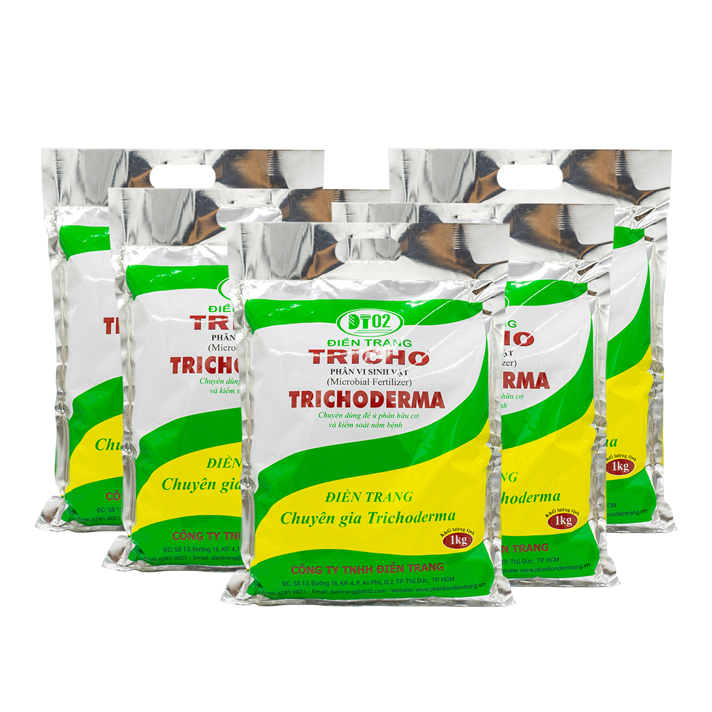 COMBO 5 GÓI CHẾ PHẨM MEN VI SINH NẤM TRICHODERMA DT02 1KG