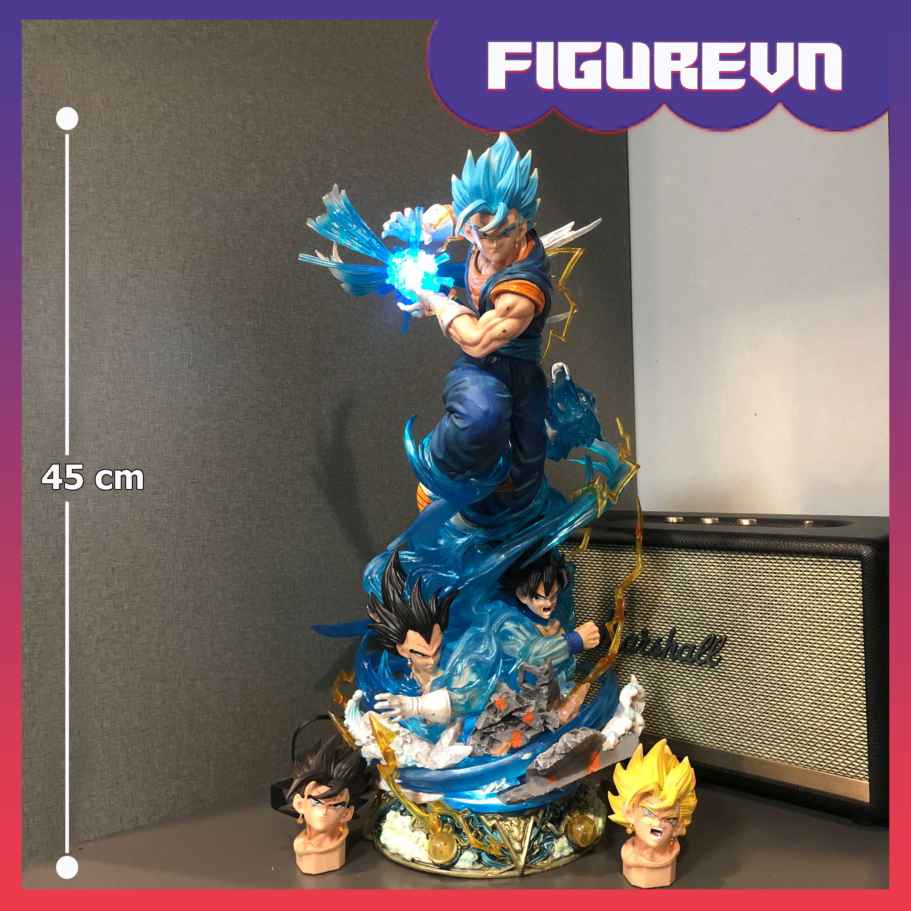 Mô hình Vegito Super Saiyan 3 đầu có LED 45 cm - Dragon Ball