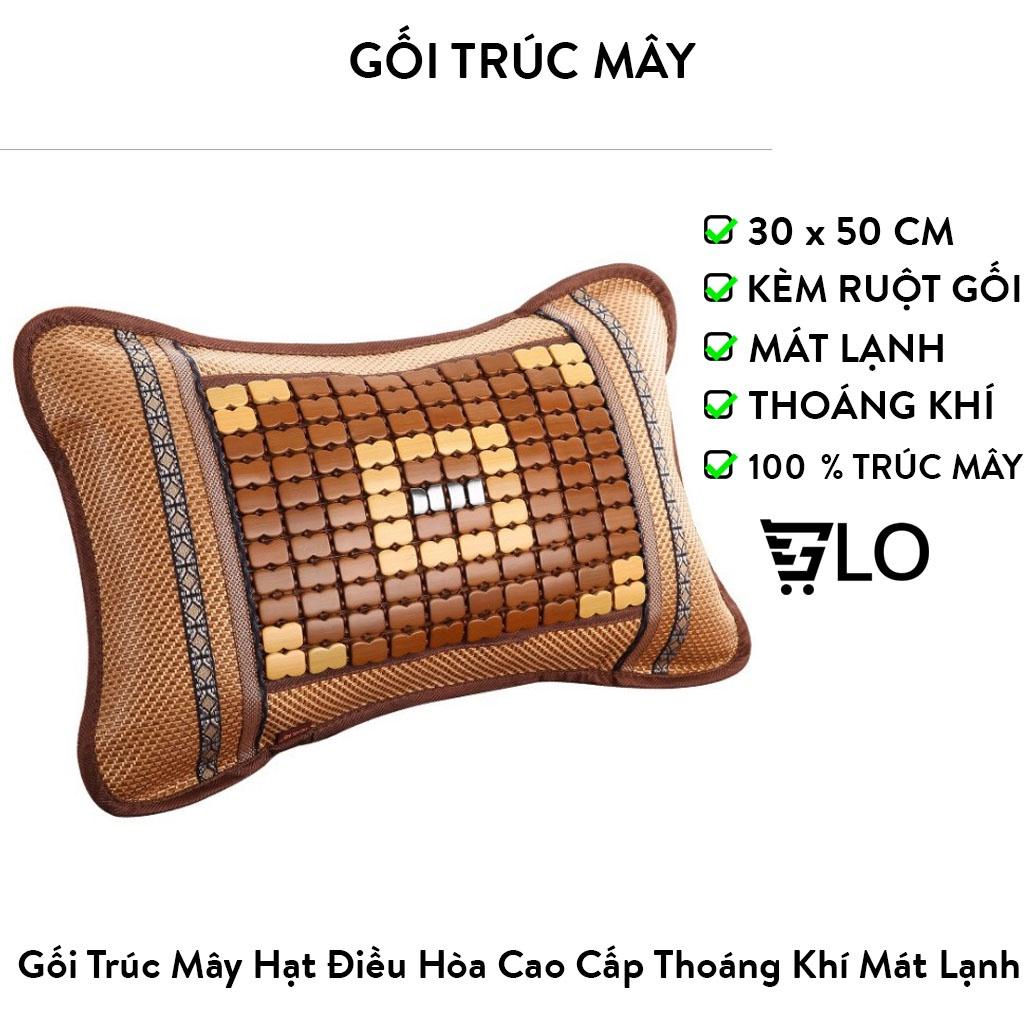 Gối Trúc Mây Thoáng Khí Hạt Điều Hòa Cao Cấp Mát Lạnh Cho Mùa Hè