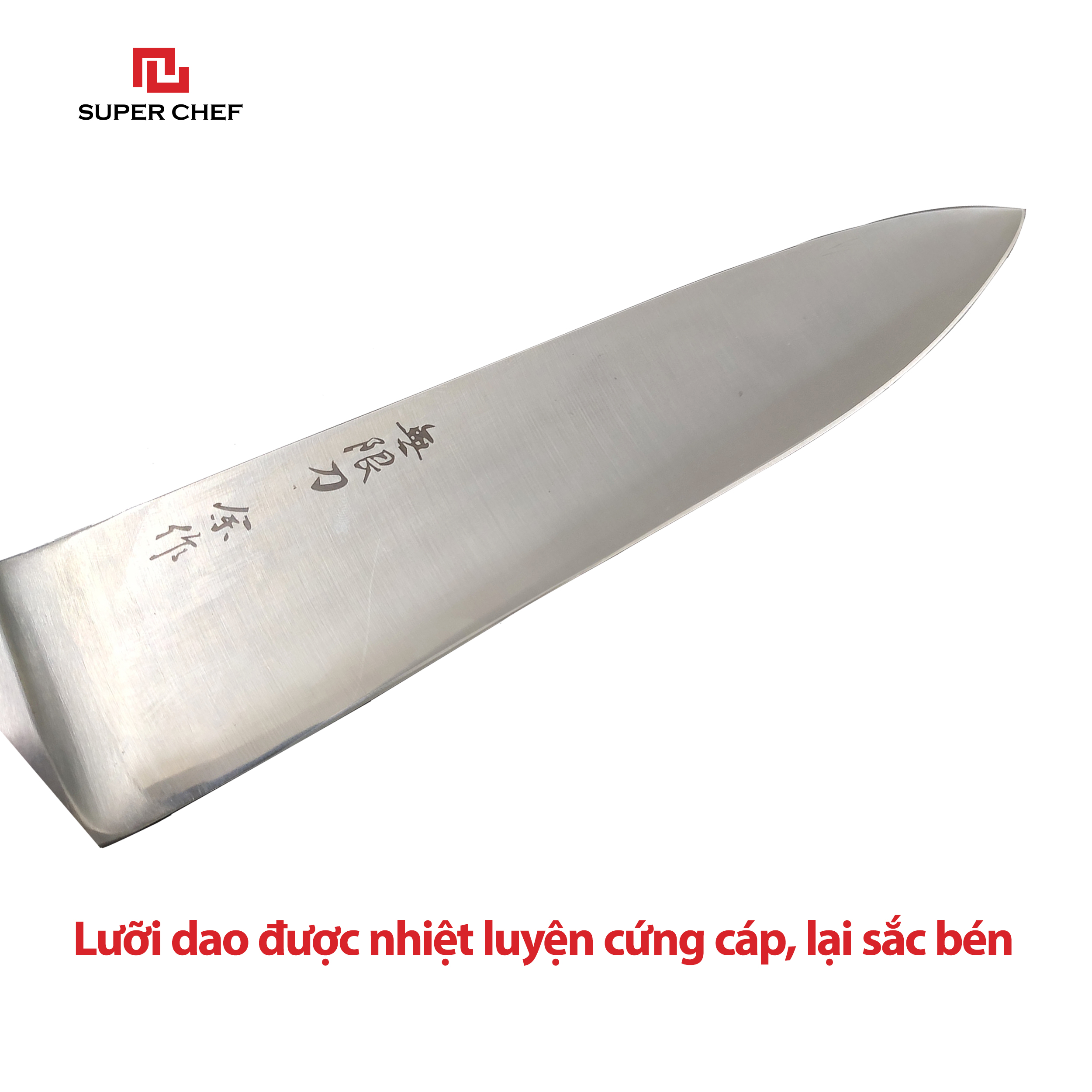 Dao Bếp Trưởng Dài Chính Hãng Super Chef Đa Năng, Chuẩn Công Nghệ Nhật Siêu Sắc Bén, Lâu Cùn, Bền Bỉ và Lưỡi Thép Không Gỉ, An Toàn Vệ Sinh Đảm Bảo Sức Khoẻ, Siêu Tiện Lợi ( Lưỡi dài 20.3cm)